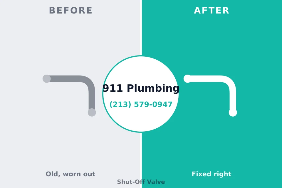 Before and after: plumbing repair Bon Air, VA